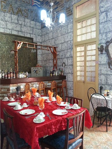 'Bar and dining room' Casas particulares are an alternative to hotels in Cuba.